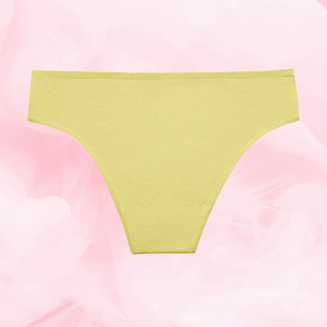 ComfortFit Essentials Brazilian menstruse i lysegul, optimal passform.