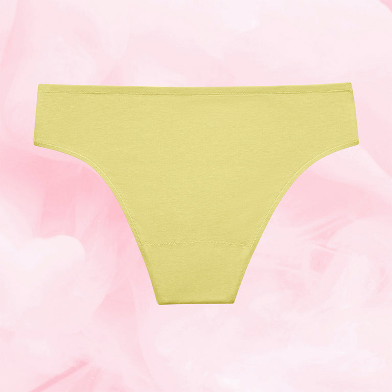 ComfortFit Essentials Brazilian menstruse i lysegul, optimal passform.