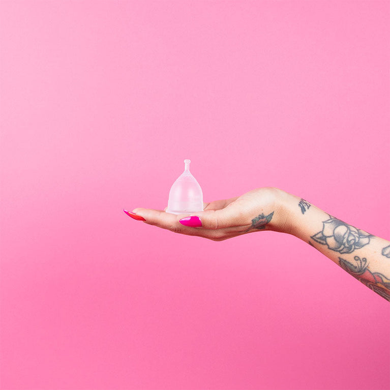 Menskopp, reusable menstrual cup made of medical-grade silicone.