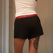 Sleepwear Shorts menstruse med forlenget kile