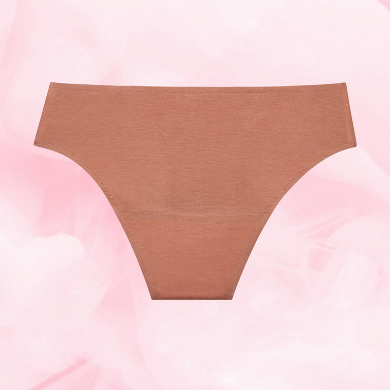 Premium Comfort Brazilian Moderate menstrual underwear with full coverage design.