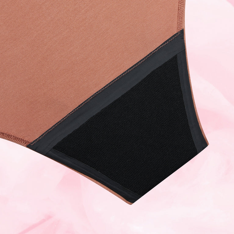 Premium Comfort Brazilian Moderate menstrual underwear with full coverage and TriTech absorption.