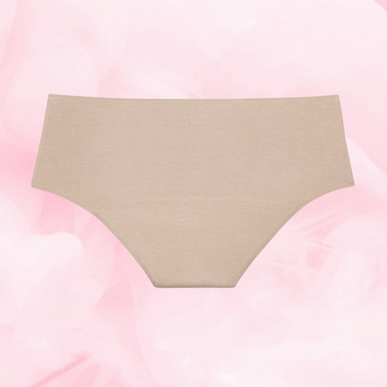 Premium Comfort Hipster Kraftig Mens Menstruser showcasing full coverage and TENCEL™ Lyocell fabric.