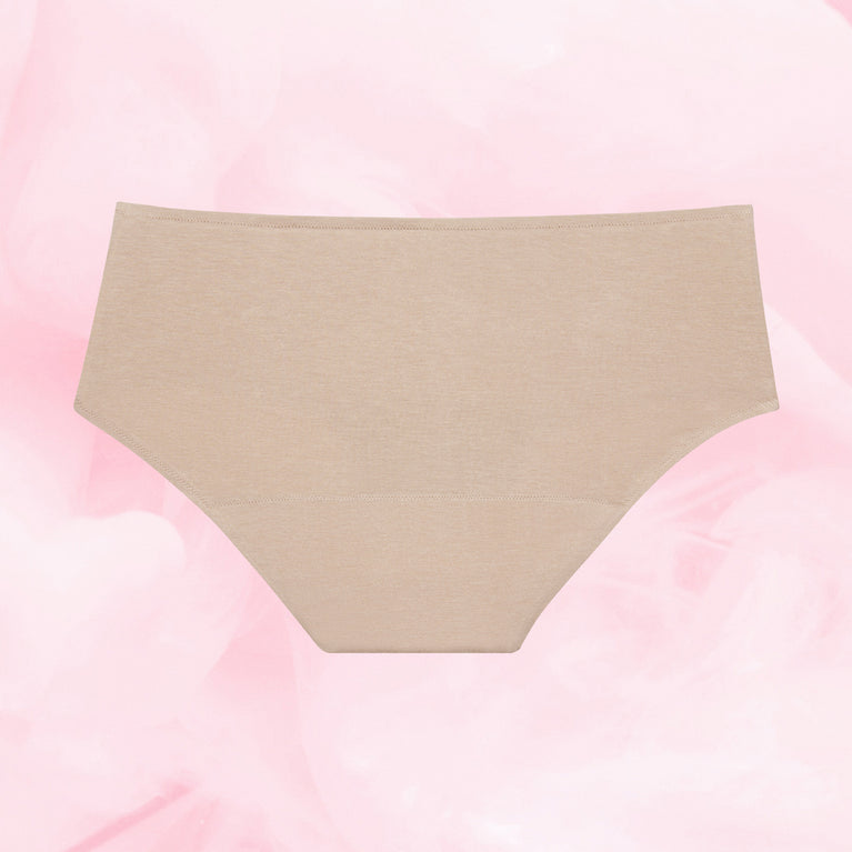 Premium Comfort Hipster Menstrual Briefs, eco-friendly TENCEL™, full coverage, 12-hour protection.