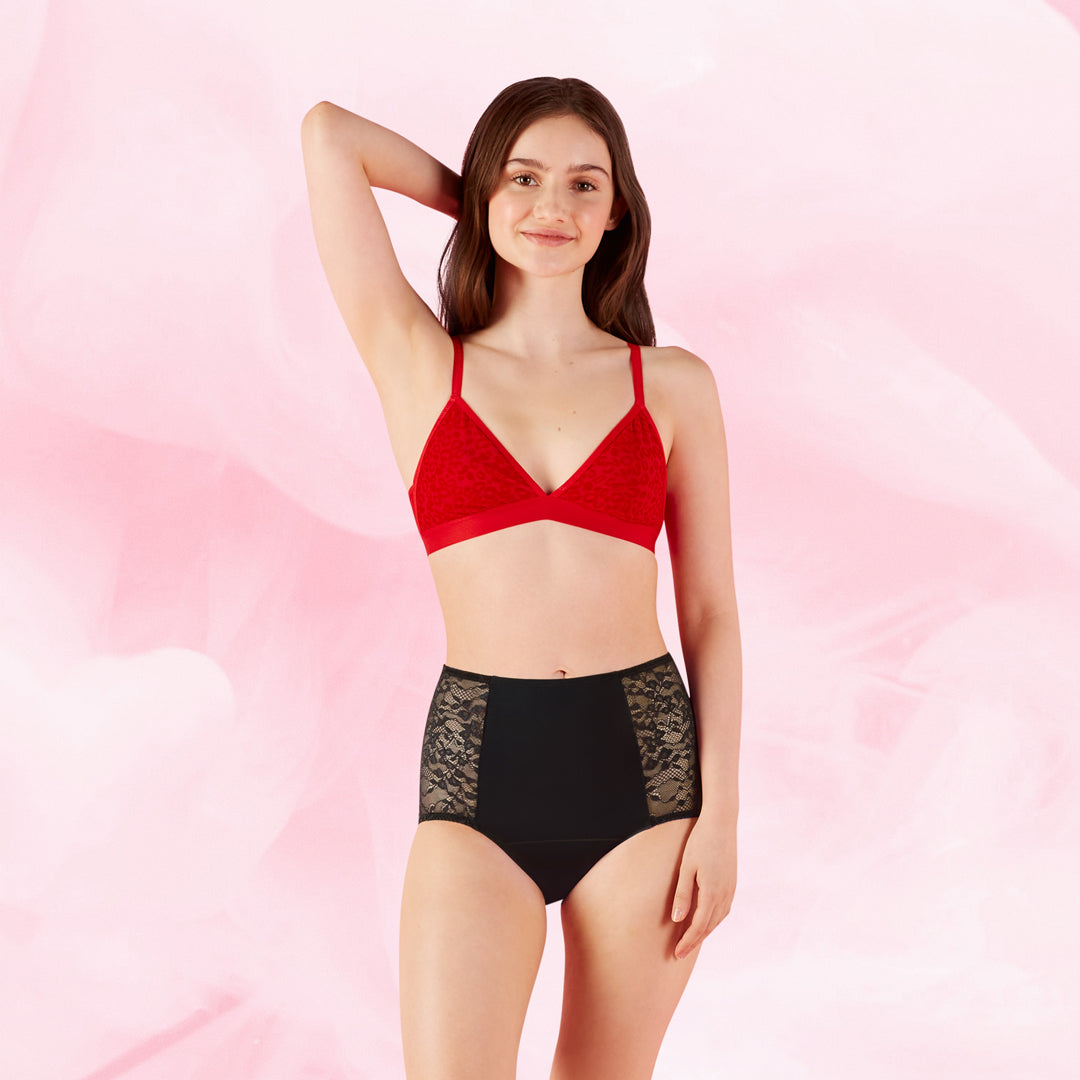 Period Underwear
      Middels menshigh-waist-floral-moderate