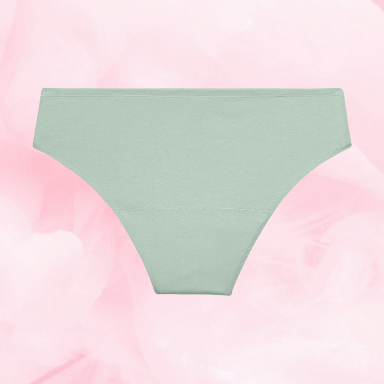 ComfortFit Essentials Brazilian for heavy flow, featuring eco-friendly, breathable design.