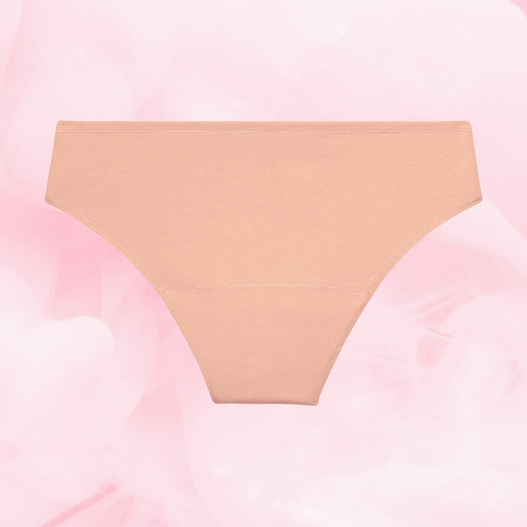 ComfortFit Essentials Brazilian menstruse for heavy flow, breathable and absorbent.