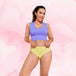 ComfortFit Essentials Brazilian for medium flow, featuring breathable, eco-friendly materials.