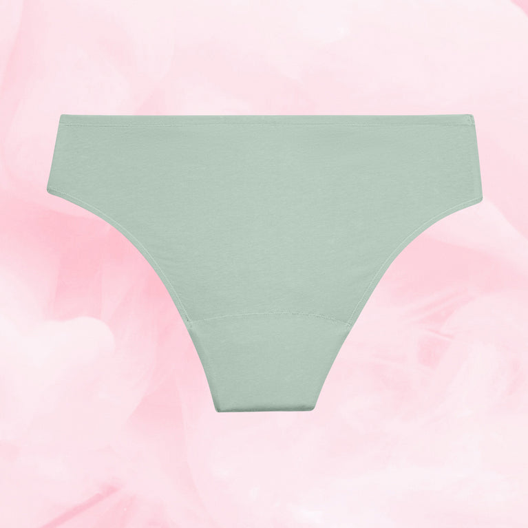 ComfortFit Essentials Brazilian, breathable menstrual underwear with high waist.