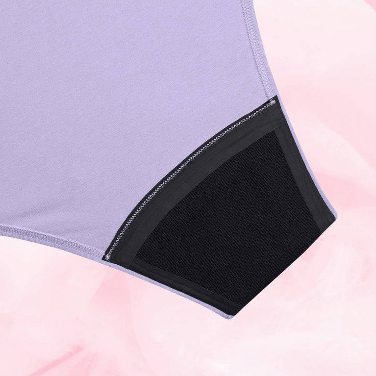 ComfortFit Essentials Brazilian for medium flow, eco-friendly menstrual underwear.