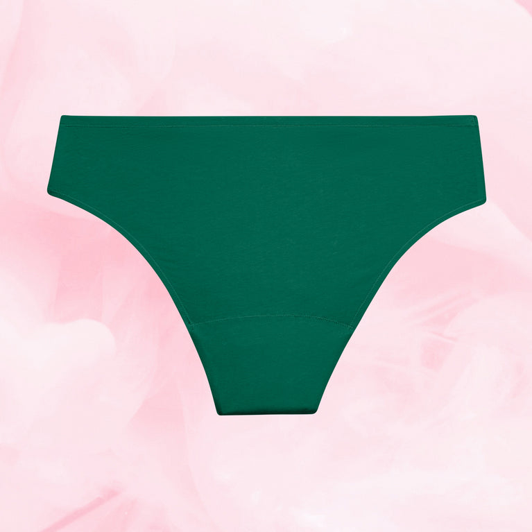 ComfortFit Essentials Brazilian for medium flow, eco-friendly, breathable, OEKO-TEX® certified.