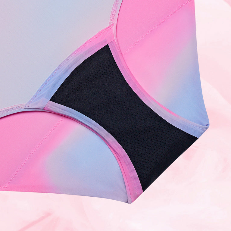 High Waist Kraftig Mens Menstruse med perforert paneldetalj.