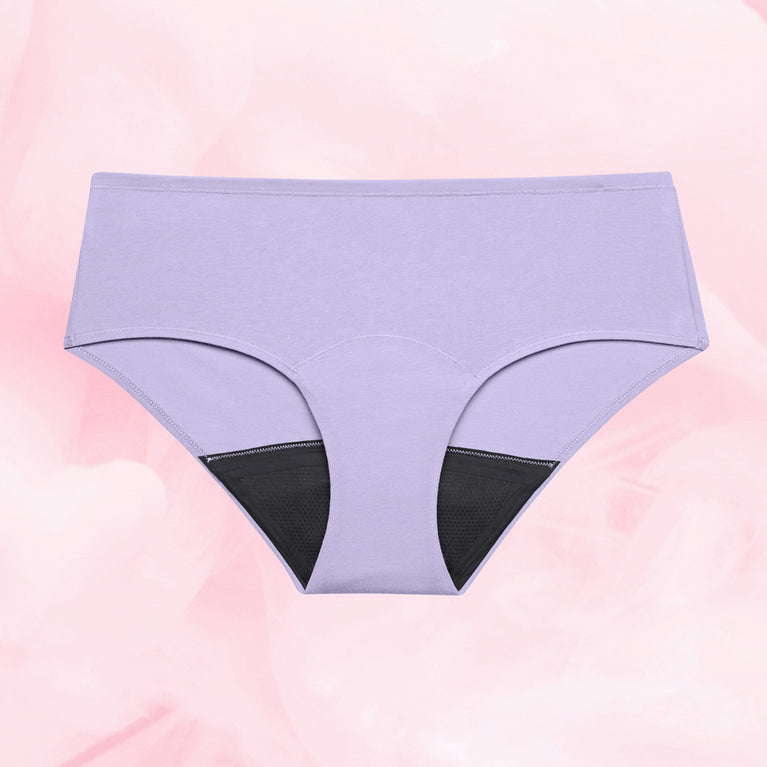ComfortFit Essentials Hipster for light flow, breathable, OEKO-TEX certified.