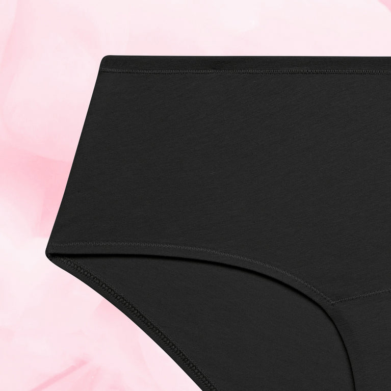 ComfortFit Essentials Hipster, breathable menstrual underwear, OEKO-TEX®-certified, eco-friendly cotton.