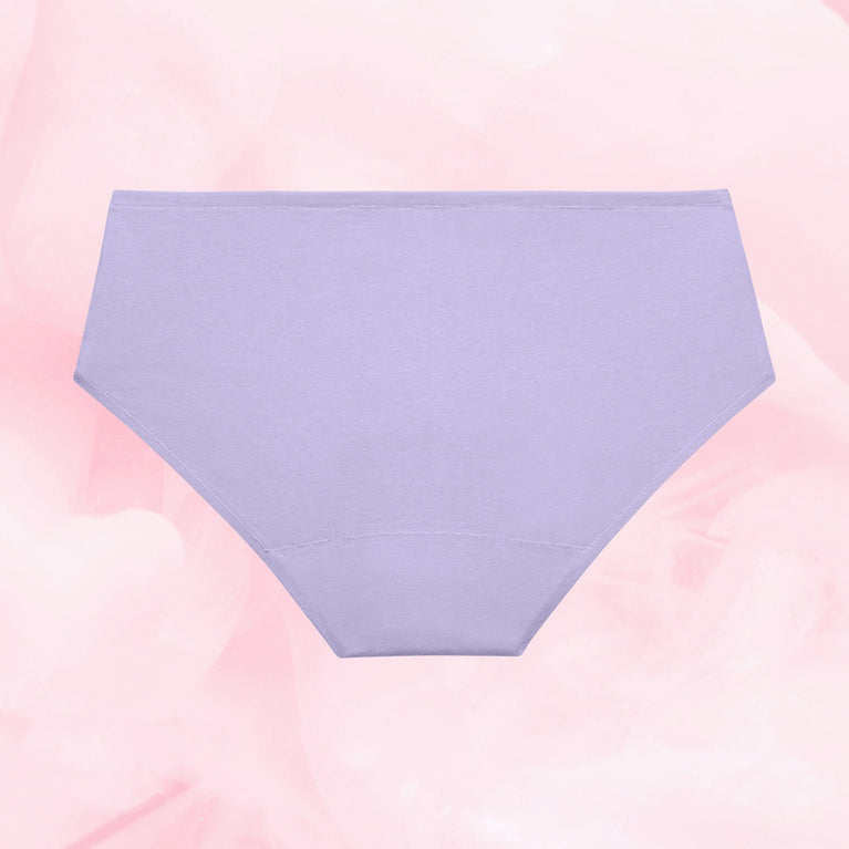 ComfortFit Essentials Hipster for medium flow, eco-cotton, optimized absorbency.