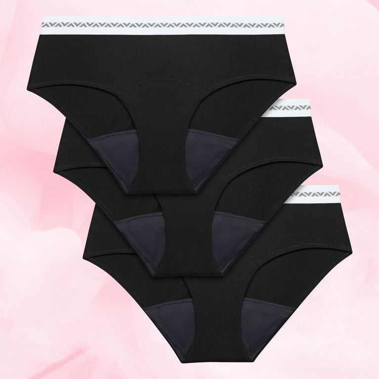 Essentials Hipster Logo Kraftig Mens menstruser (3-pakning)
