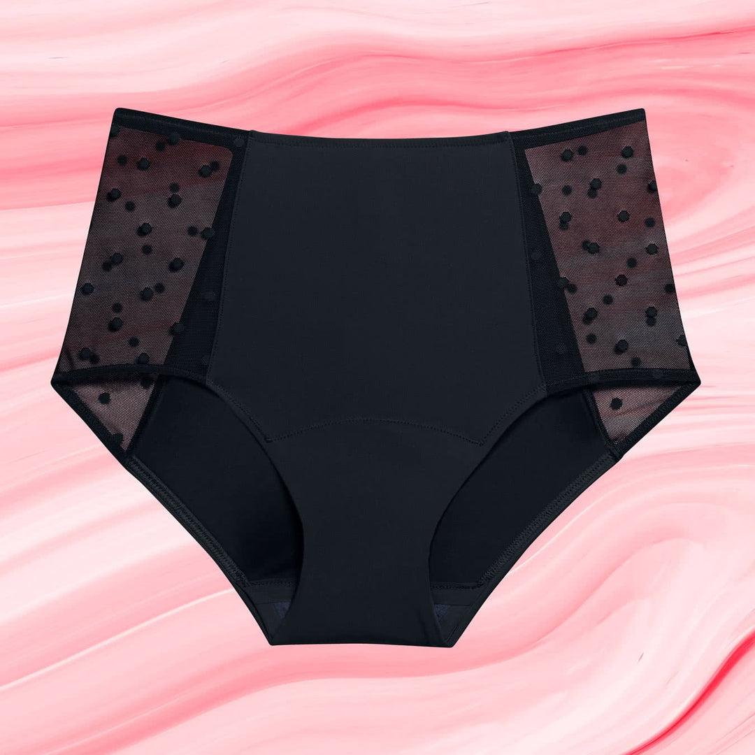 Period Underwear
      Kraftig menshigh-waist-dots-heavy-menstruse