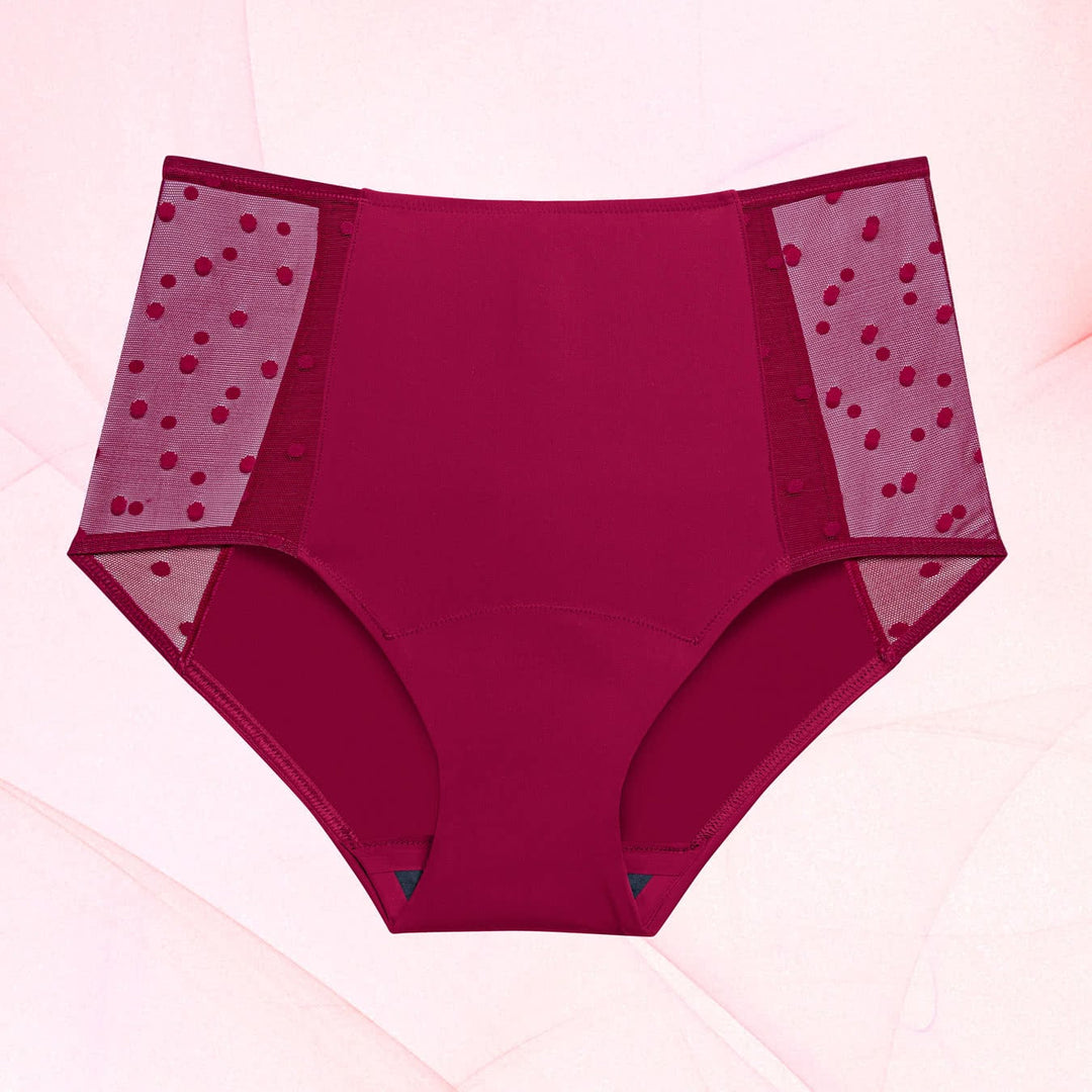 Period Underwear
      Kraftig menshigh-waist-dots-heavy-menstruse