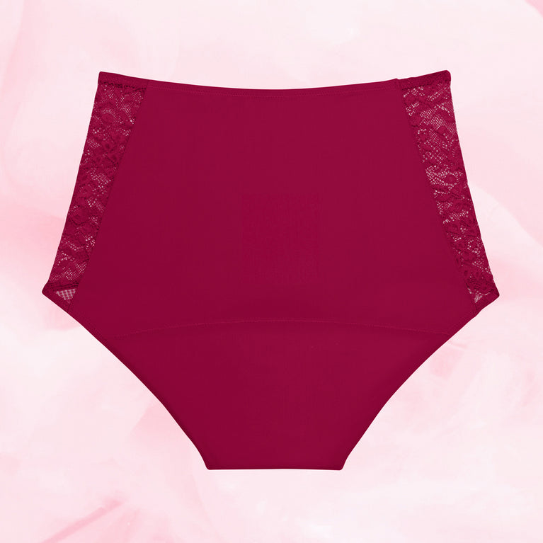 High Waist Floral Kraftig Mens Menstruse with side floral lace.