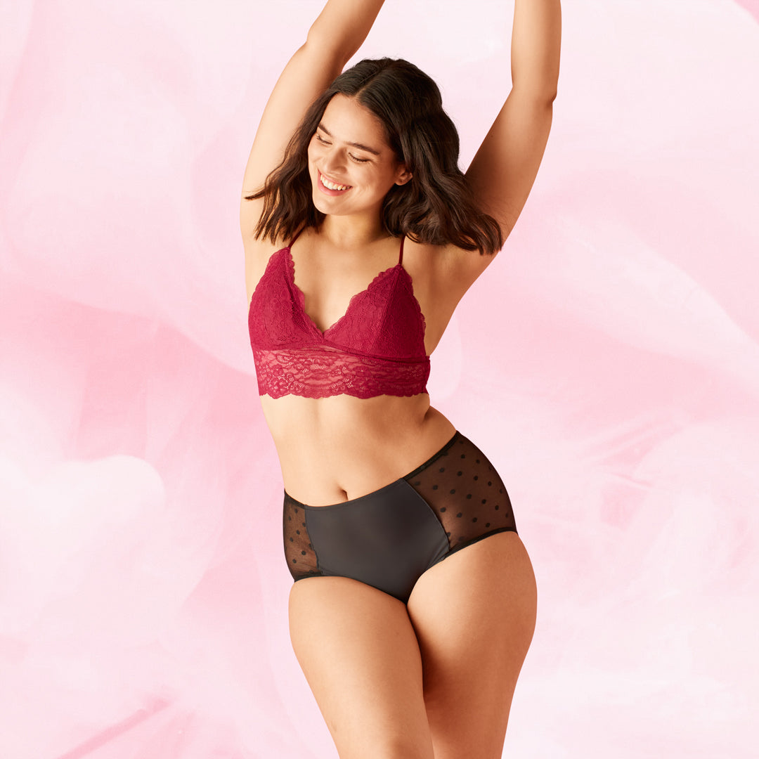 Period Underwear
      Middels menshigh-waist-dots-moderate