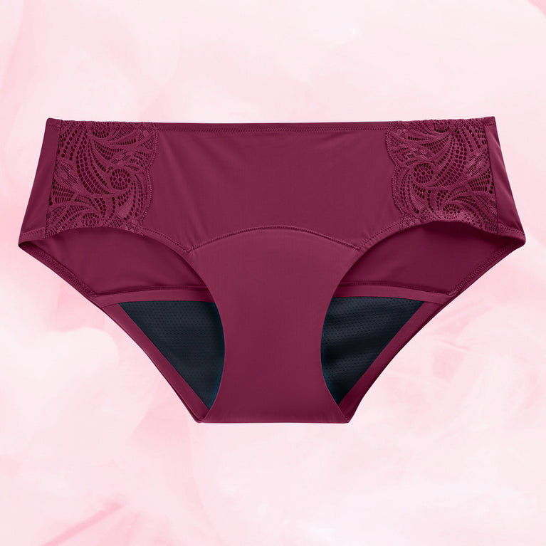 Hipster Side Lace Middels Mens Menstruse with lace detail on hips.