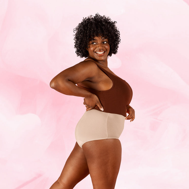 Premium Comfort High Waist Lite Mens Menstruser, high-waisted, soft, full coverage.