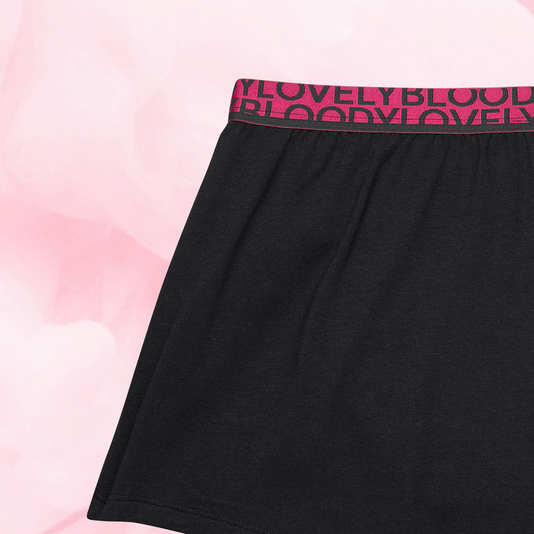 Sleepwear Shorts menstruse med forlenget kile