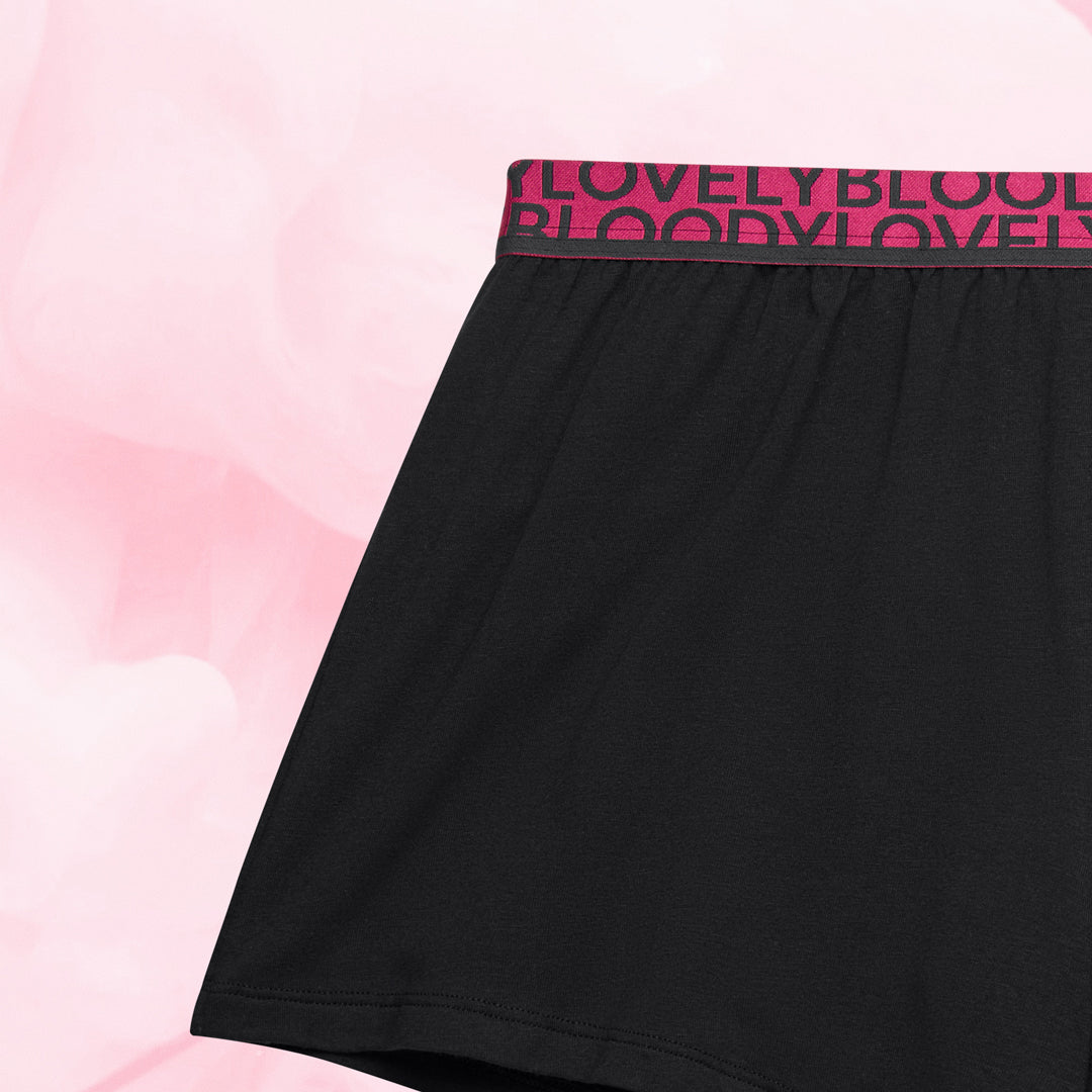 Sleepwear Shorts menstruse med forlenget kile