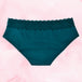 Hipster Full Lace Middels Mens Menstruse with lace trim and absorbent gusset.