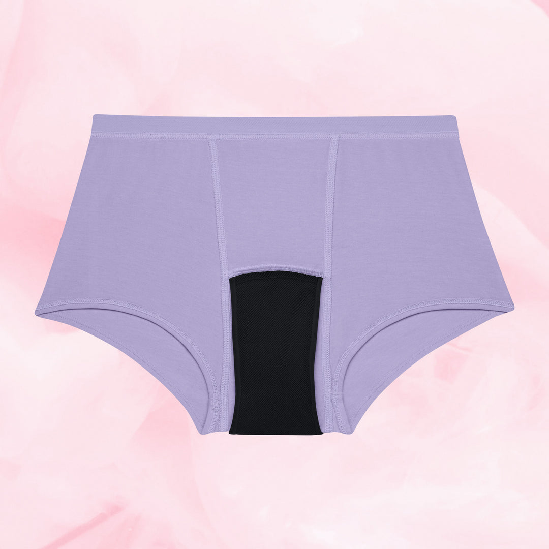 Teens Boxer for kraftig mens i høy midje og svart panel.