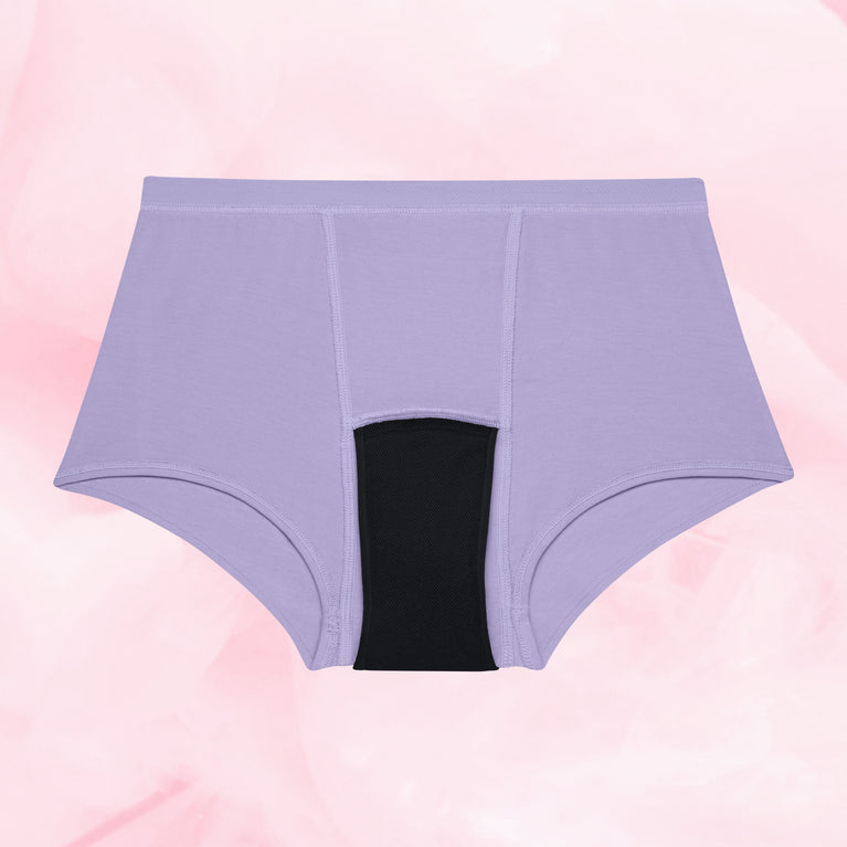 Teens Boxer for kraftig mens i høy midje og svart panel.