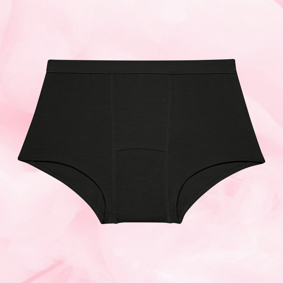 Teens Boxer for middels mens, sort boxerbrief.