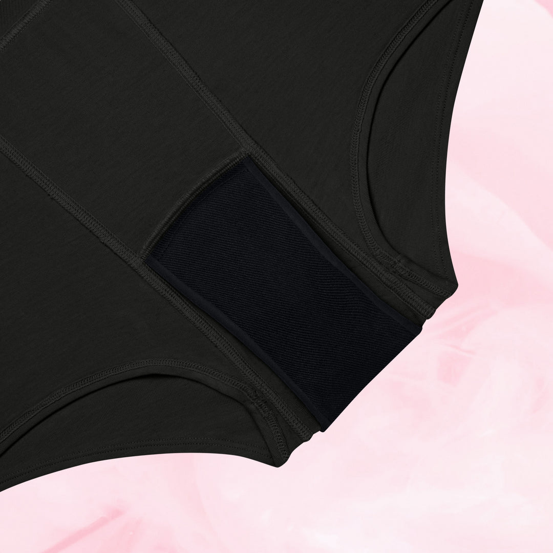 Teens Boxer for middels mens med absorberende panel.