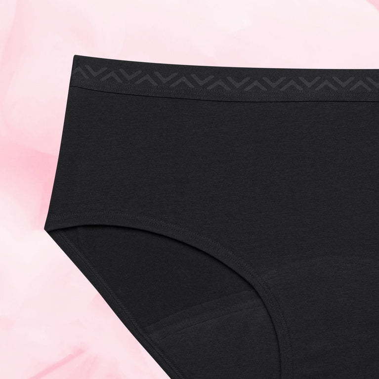 Teen Hipster Kraftig Mens Menstruse, reusable and absorbent menstrual underwear.