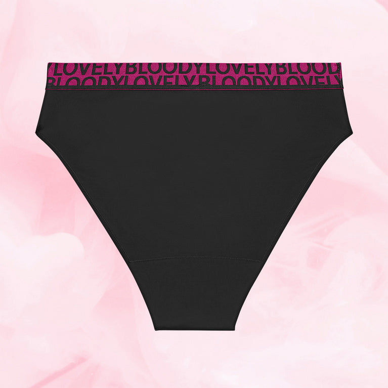 High Leg Kraftig Mens Menstruse, reusable, high-cut design for heavy flow.