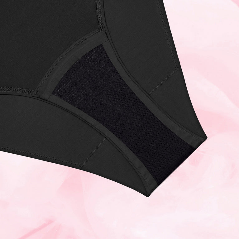 High Leg Kraftig Mens Menstruse, high-cut, reusable, absorbs up to 12 hours.