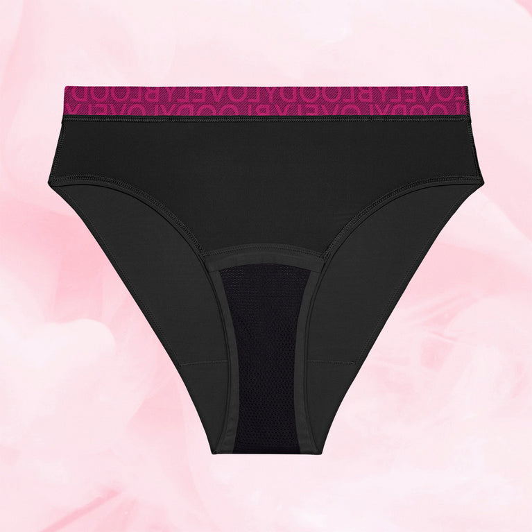 High Leg Kraftig Mens Menstruse, high-cut reusable menstrual underwear for heavy flow.
