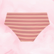ComfortFit Essentials Hipster for middels mens, beige med rose-pink striper.