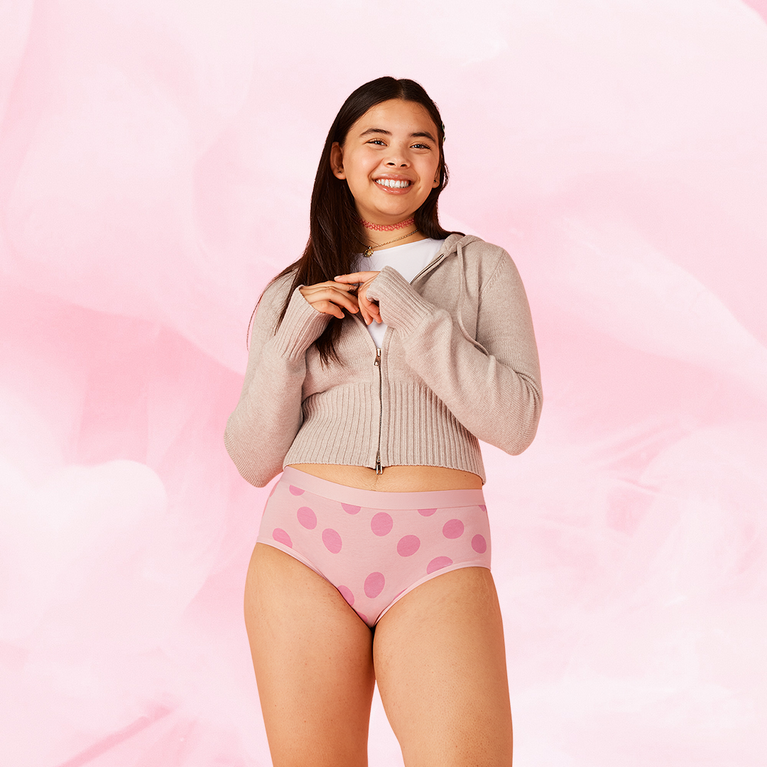 Teen Hipster Middels Mens Menstruse, washable and absorbent period underwear.