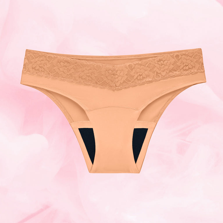 Brazilian Middels Mens Menstruse, reusable with soft waistband, moderate absorption.